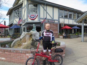 Oliver with his bike Friday in Solvang